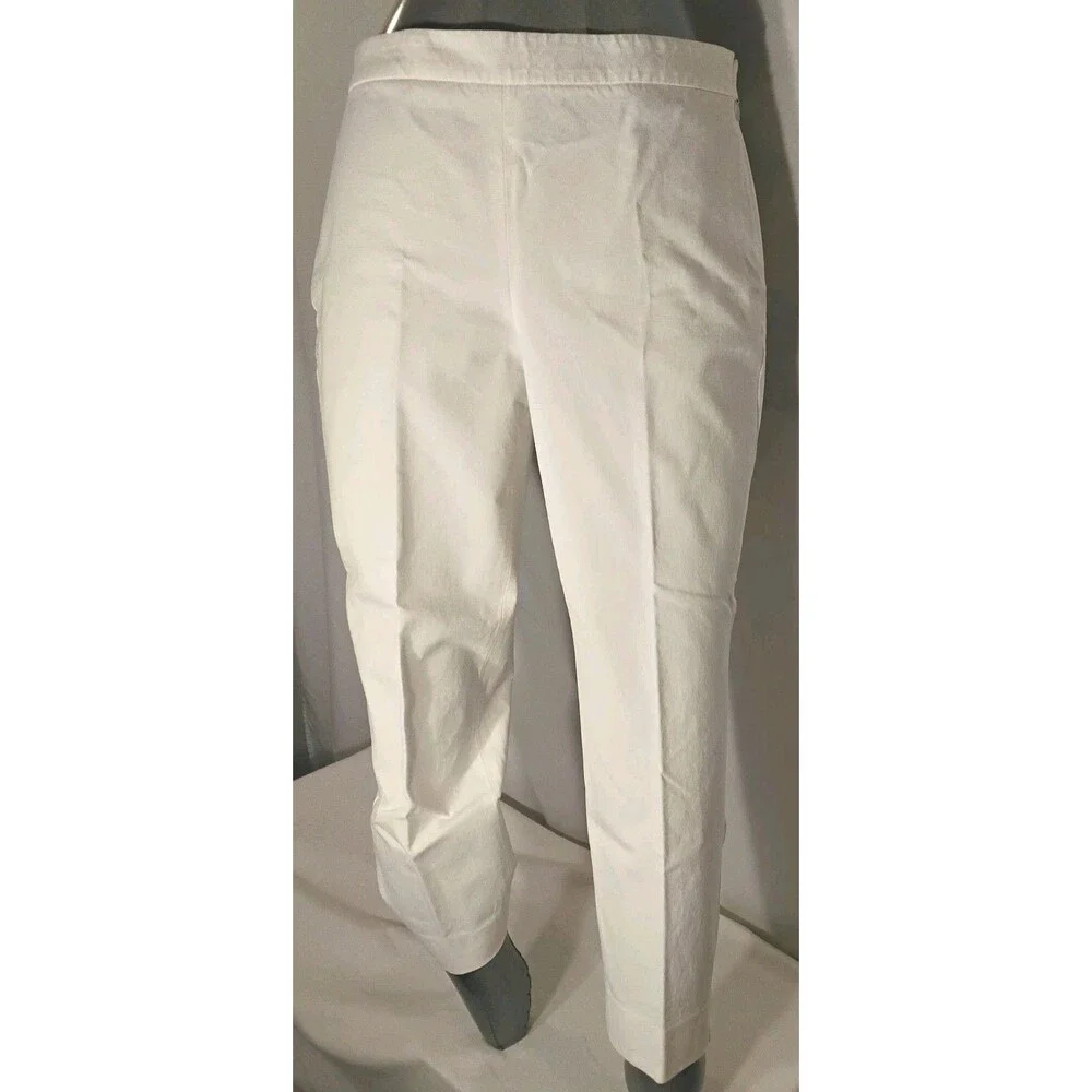 Talbots Women's Chatam Ankle Pants  With  Side Zipper Flat Front Size 14 Petite